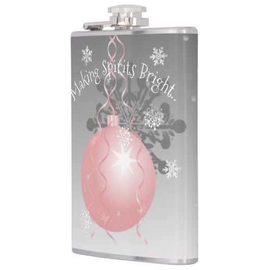 Extravaganter Weihnachtsanstrich Flachmann (Links)