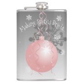 Extravaganter Weihnachtsanstrich Flachmann (Vorderseite)