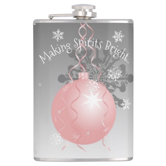 Extravaganter Weihnachtsanstrich Flachmann (Vorderseite)