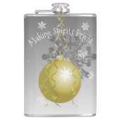 Extravaganter Weihnachtsanstrich Flachmann (Vorderseite)