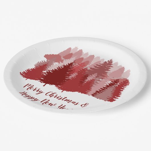 Extravaganter Weihnachtsbaum 9" Papierplatte Pappteller (Schrägansicht)