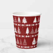 Extravaganter Weihnachtsbaum-Cup Pappbecher (Rückseite)
