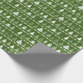 Extravaganter Weihnachtsbaum Green Geschenkpapier (Ecke)