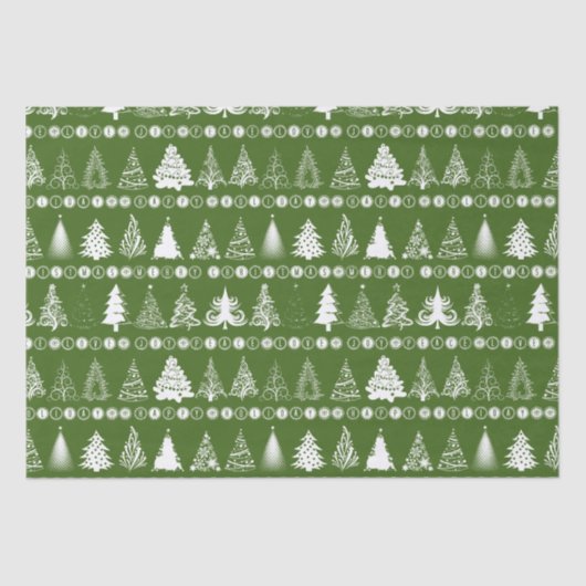 Extravaganter Weihnachtsbaum Green Seidenpapier (Vorderseite)