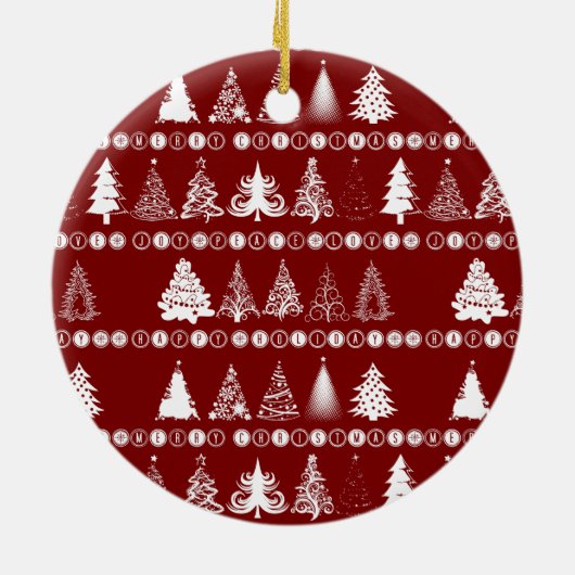 Extravaganter Weihnachtsbaum Keramik Ornament (Hinten)