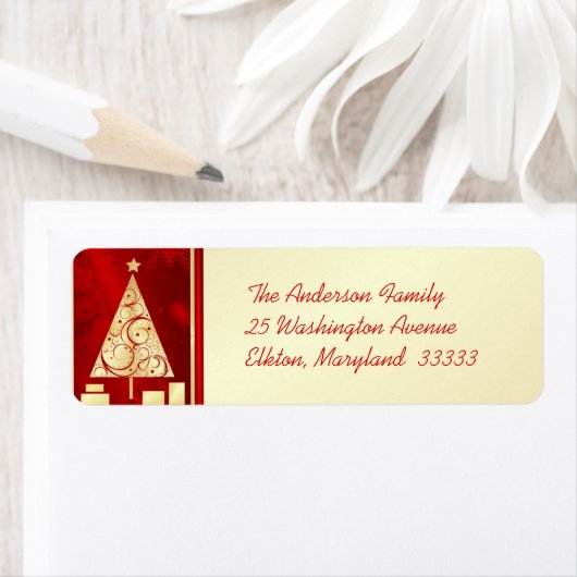 Extravaganter Weihnachtsbaum - Rücksendeadressen-A (Insitu)