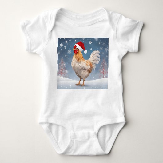 Extravaganter Weihnachtskalender, Schneehintergrun Baby Strampler (Vorderseite)