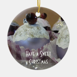 Extravaganter Weihnachtskuchen Keramikornament