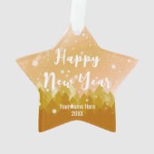 Extravaganter Weihnachtsschneewald Ornament (Rückseite)