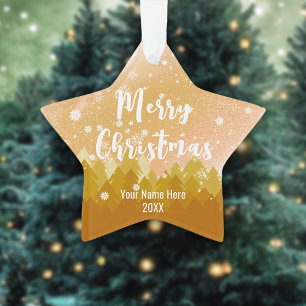 Extravaganter Weihnachtsschneewald Ornament