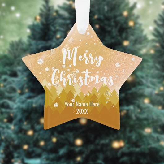 Extravaganter Weihnachtsschneewald Ornament