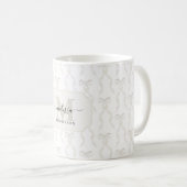 Extravaganter weißer Bogen Mit Monogramm Kaffeetasse (VorderseiteRechts)