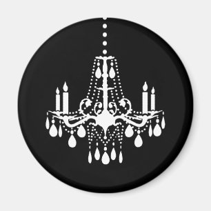 Extravaganter weißer Lüster Magnet