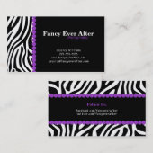Extravaganter Zebra-Druck Visitenkarte (Vorne/Hinten)