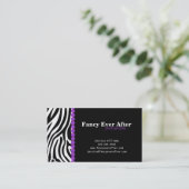 Extravaganter Zebra-Druck Visitenkarte (Stehend Vorderseite)