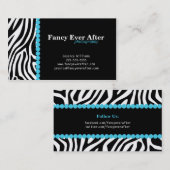 Extravaganter Zebra-Druck Visitenkarte (Vorne/Hinten)