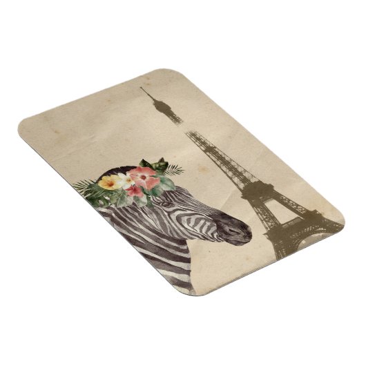 Extravaganter Zebra- und Eiffelturm Magnet (Rechte Seite)