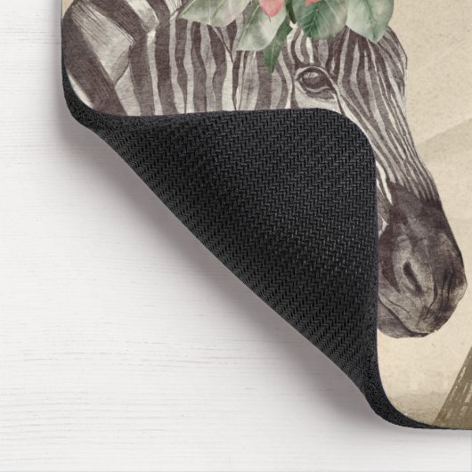 Extravaganter Zebra- und Eiffelturm Mousepad (Ecke)