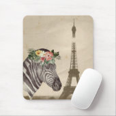 Extravaganter Zebra- und Eiffelturm Mousepad (Mit Mouse)
