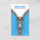 Extravaganter Zipper Eleganter Modedesigner Modern Visitenkarte (Vorderseite)