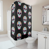 Extravaganter Zuckerschädel Duschvorhang (Beispiel)