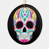 Extravaganter Zuckerschädel Keramik Ornament (Links)