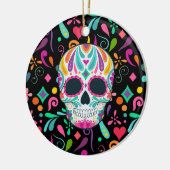 Extravaganter Zuckerschädel Keramik Ornament (Links)