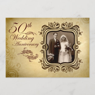 extravagantes 50. Hochzeitstag Einladung