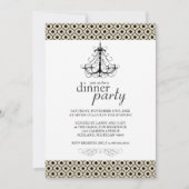 Extravagantes Abendessen Party Einladung (Vorderseite)