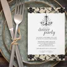 Extravagantes Abendessen Party Einladung