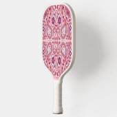 Extravagantes Abstraktes Paisley-Muster in Pinks u Pickleball Schläger (Links)