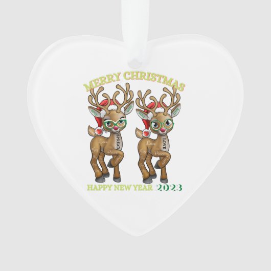 Extravagantes Akrylherz Ornament (Vorderseite)