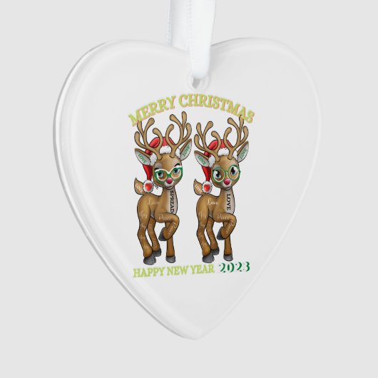 Extravagantes Akrylherz Ornament (Vorderseite)