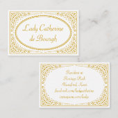 Extravagantes altmodisches nobles viktorianisches visitenkarte (Vorne/Hinten)