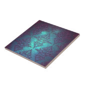 Extravagantes Aquamarines bis Lila Damaskusmuster Fliese (Seite)