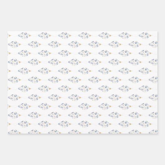 Extravagantes Aquarellmuseum Geschenkpapier Set (Vorderseite)