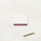 Extravagantes Ballettmuster mit Burgunder Grenze Post-it Klebezettel (Auf Schreibtisch)