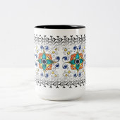 Extravagantes Becher-Mosaik Zweifarbige Tasse (Mittel)