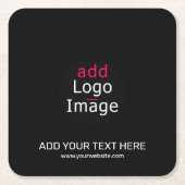 Extravagantes Berufliches Business Custom Black Rechteckiger Pappuntersetzer (Vorderseite)