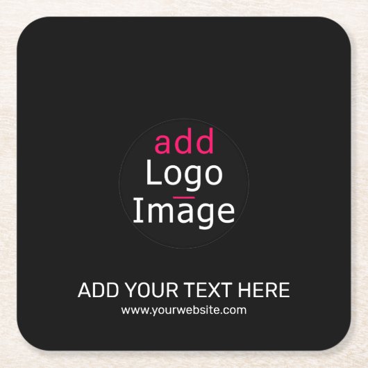 Extravagantes Berufliches Business Custom Black Rechteckiger Pappuntersetzer (Vorderseite)