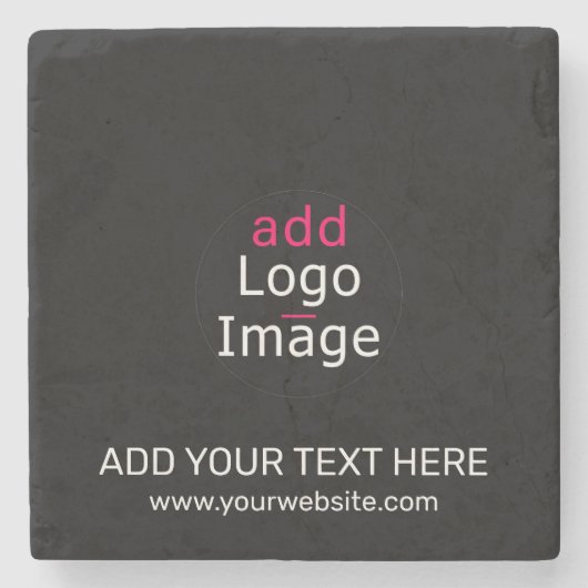 Extravagantes Berufliches Business Custom Black Steinuntersetzer (Vorderseite)