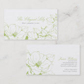 Extravagantes Blumen Visitenkarte (Vorne/Hinten)
