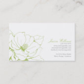 Extravagantes Blumen Visitenkarte (Rückseite)