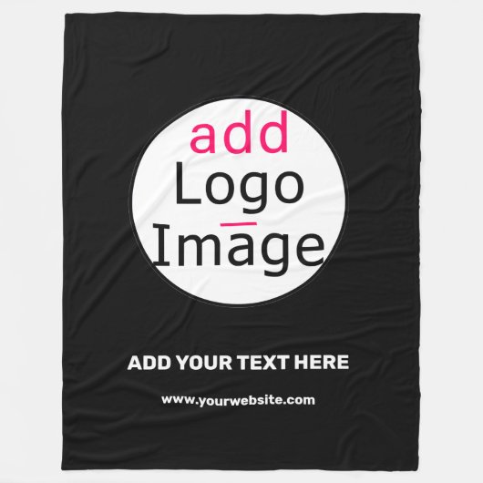 Extravagantes Business Chic Custom Black Large Fleecedecke (Vorderseite)