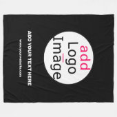 Extravagantes Business Chic Custom Black Large Fleecedecke (Vorderseite (Horizontal))