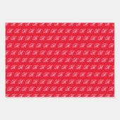 Extravagantes Calligraphisches Monogramm-Set Geschenkpapier Set (Vorderseite)