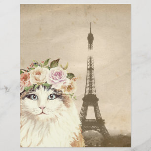 Extravagantes Cat & Eiffel Tower Scrapbook