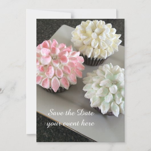 Extravagantes Cupcakes-Ereignis Save the Date Magneteinladung (Vorderseite)