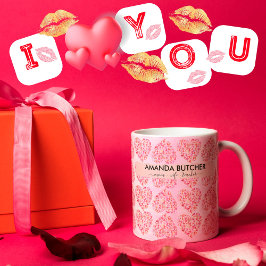 Extravagantes Dekorationsmuster Romantisches Rot-R Milchtasse