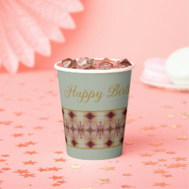 Extravagantes Dekorativ Gemustert Pappbecher